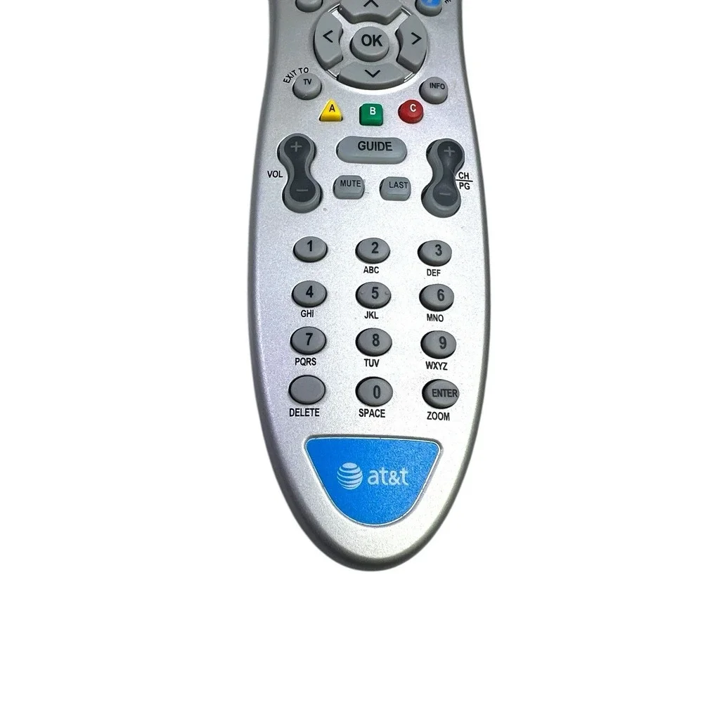 GENUINE OEM AT&T U-VERSE SILVER REMOTE CONTROL RC1534801/00 TESTED WORKS‎
